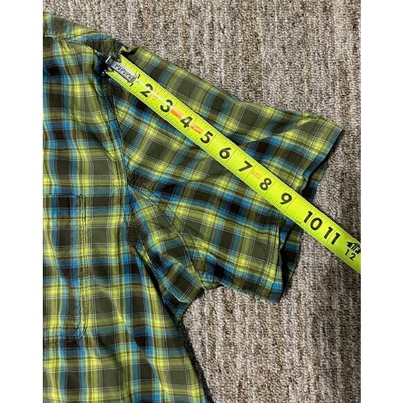 Duluth Trading Co Green Plaid Short Sleeved Cotton Button Down Mens Shirt SZ XL - Picture 4 of 7